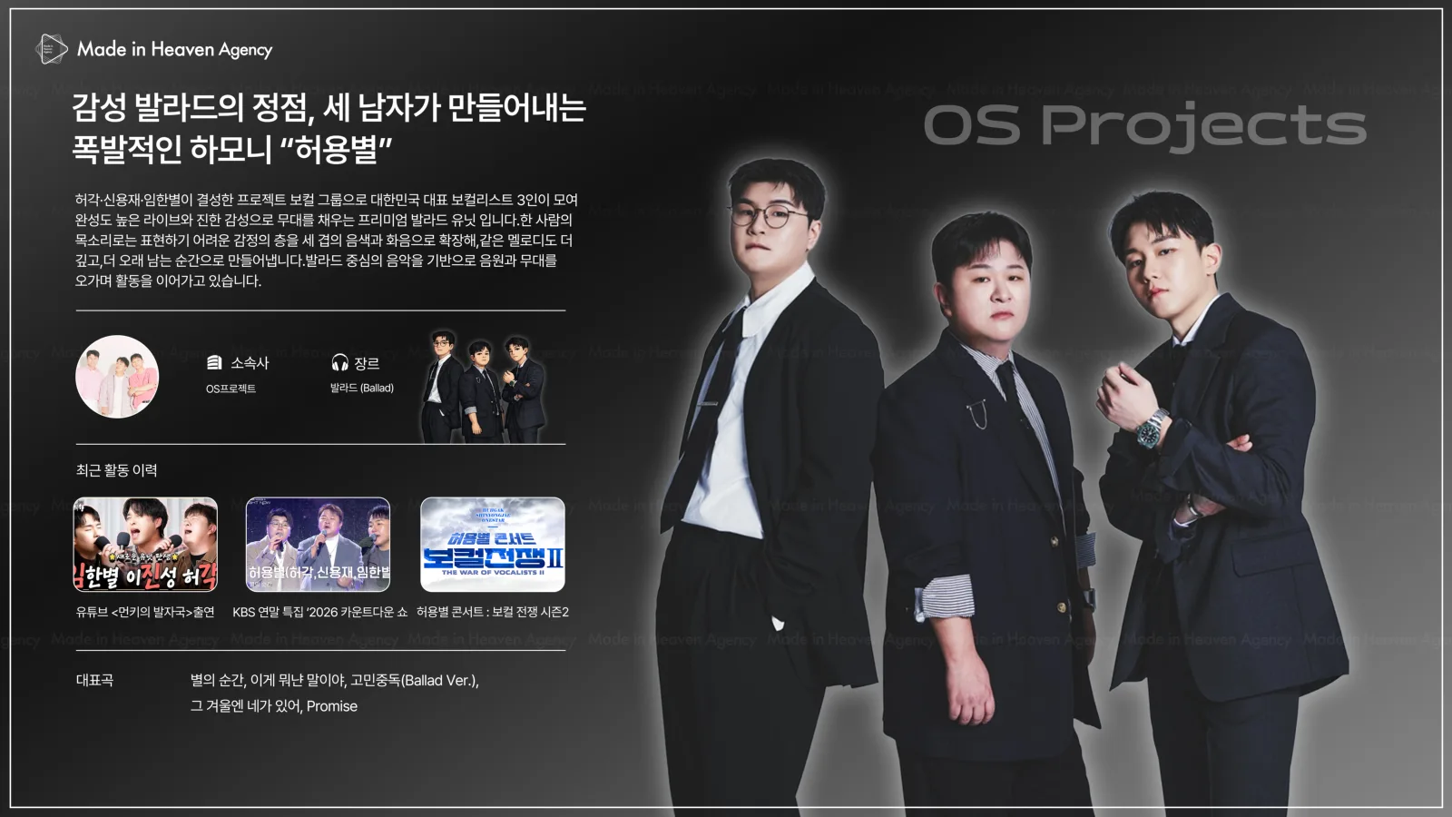 허용별 プロフィール